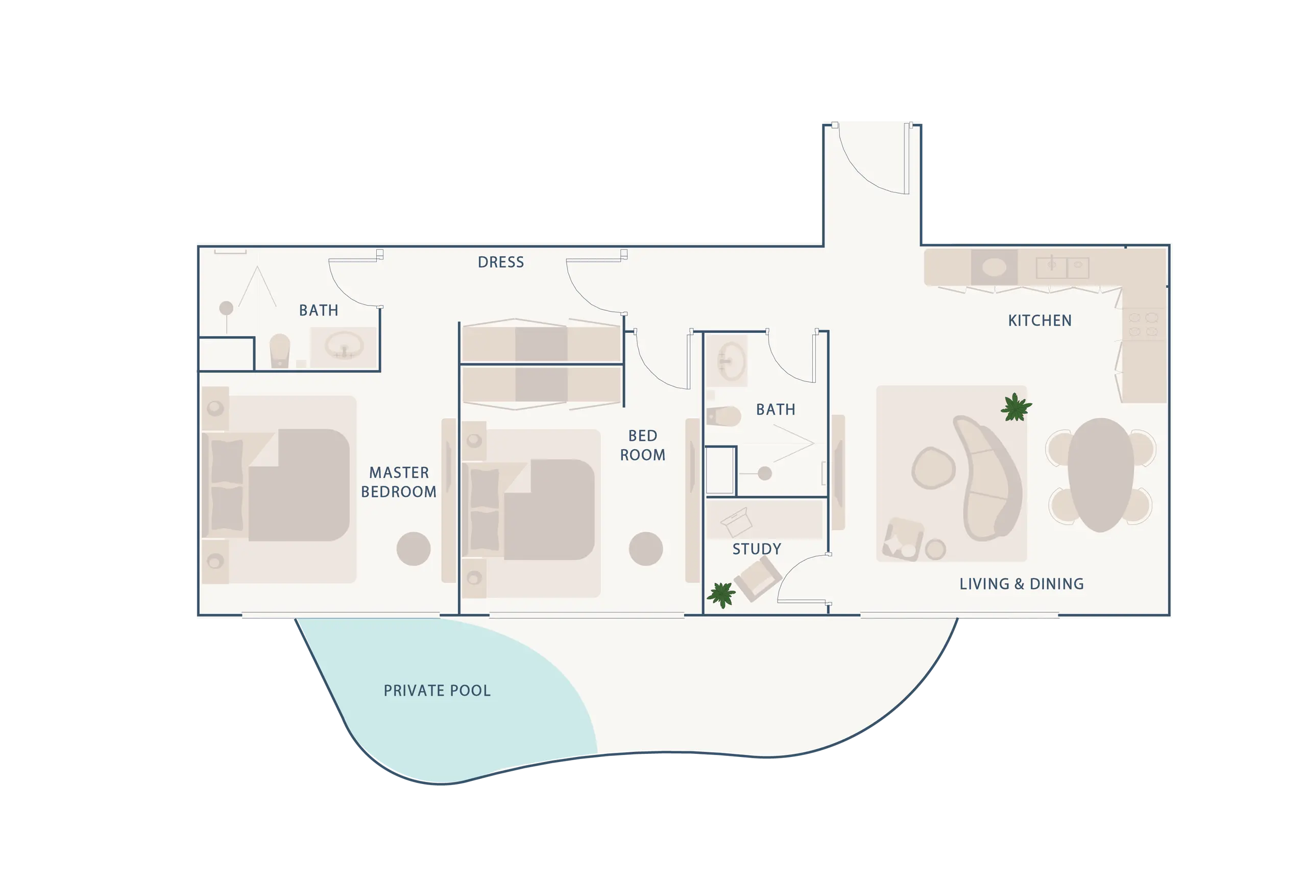 2 Bedroom Type B floor plan