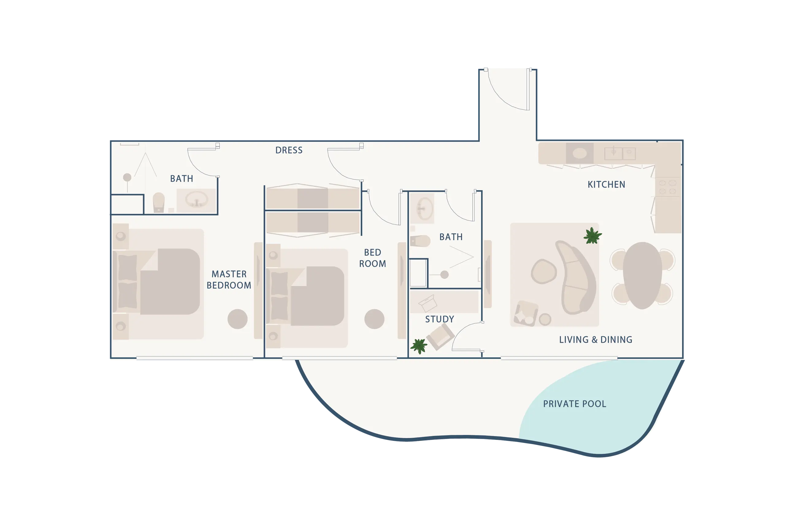 2 Bedroom Type C floor plan