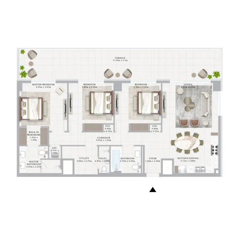 3 bedroom floor plan