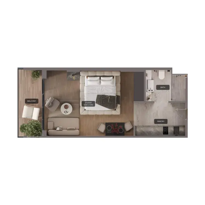Studio apartments - Urban Life floor plan