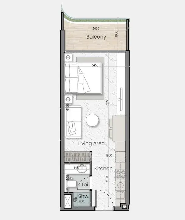 Studio apartments - I'Sola Bella floor plan