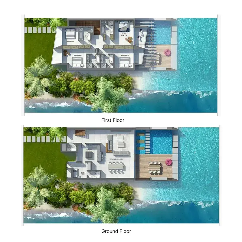 4 Bedrooms villa - The Heart of Europe - Germany Island floor plan