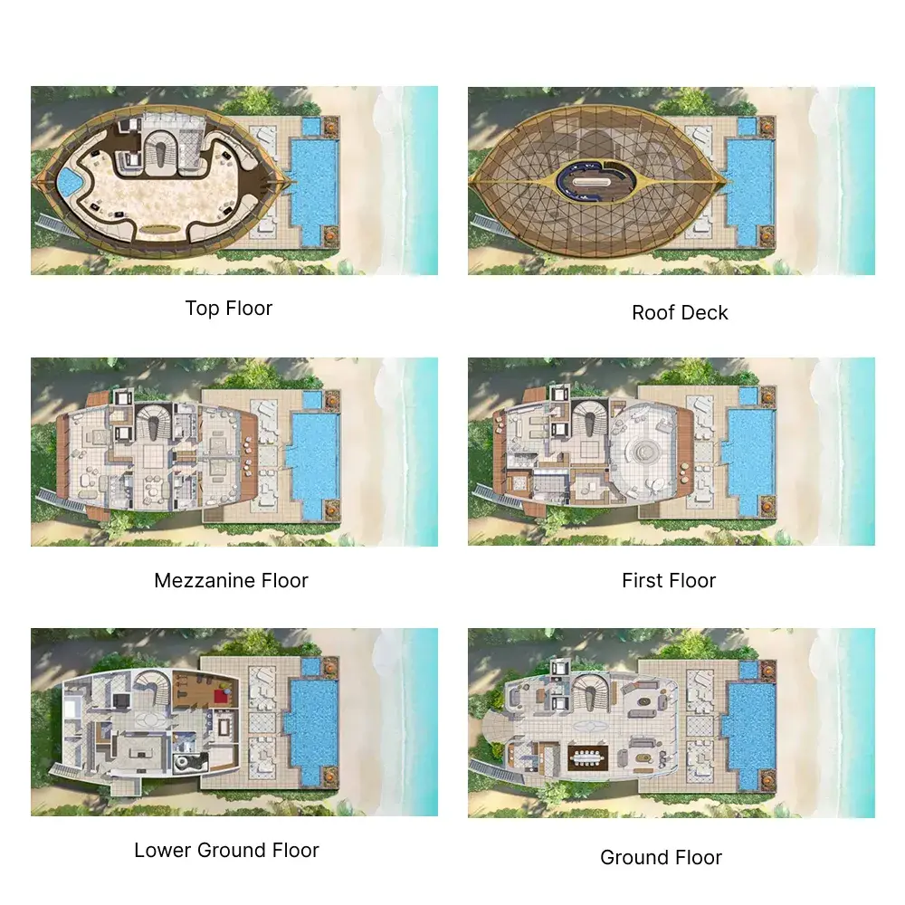 7 Bedrooms villa - The Heart of Europe - Sweden Island floor plan