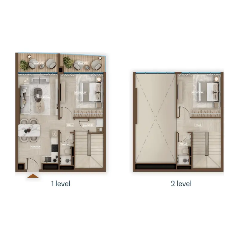 2 bedroom floor plan