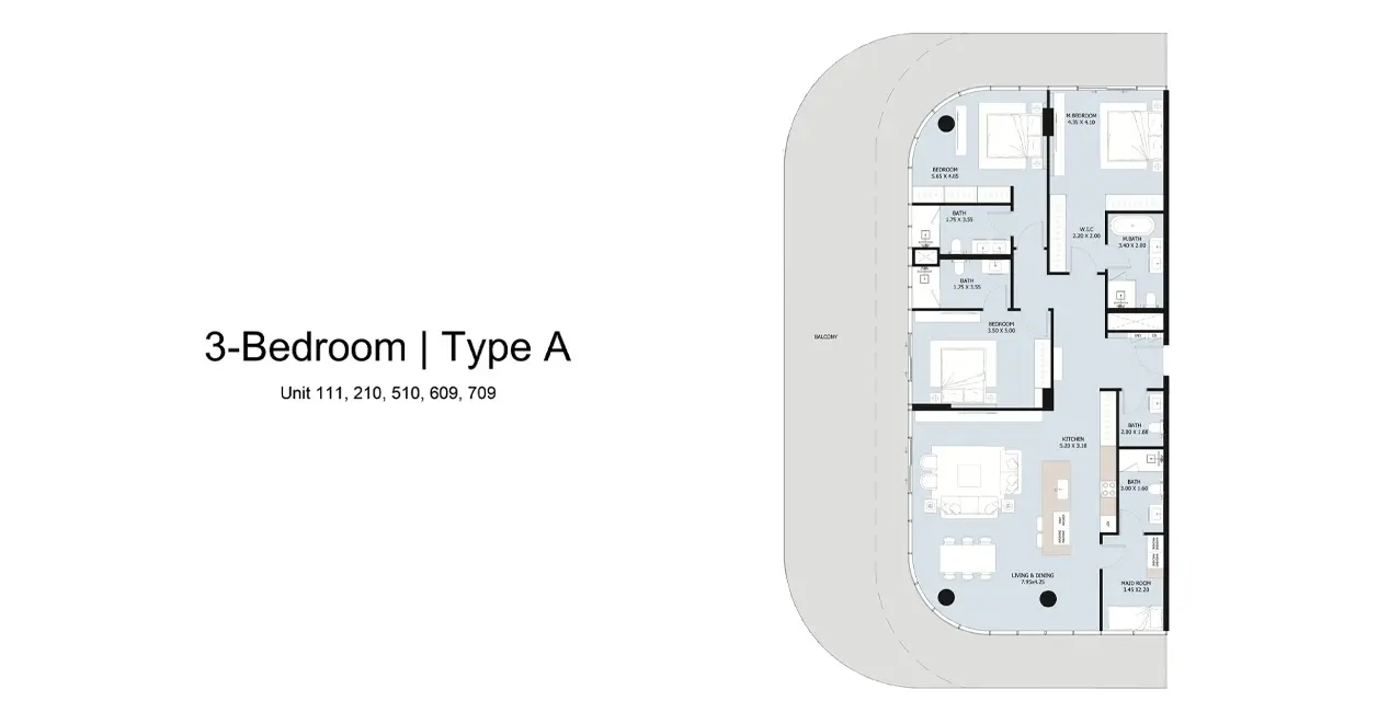 Type A floor plan