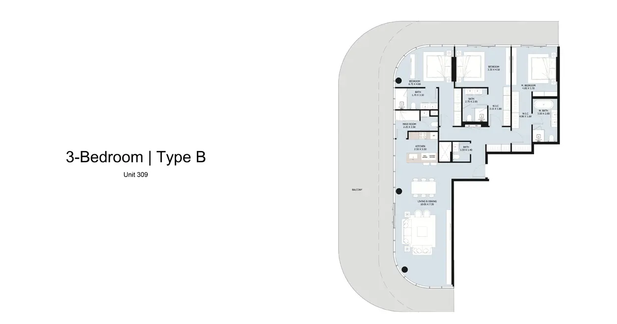 Type B floor plan