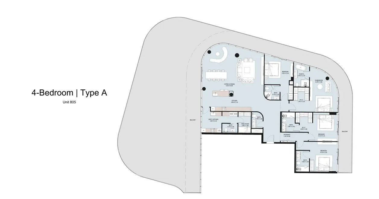 Type A floor plan