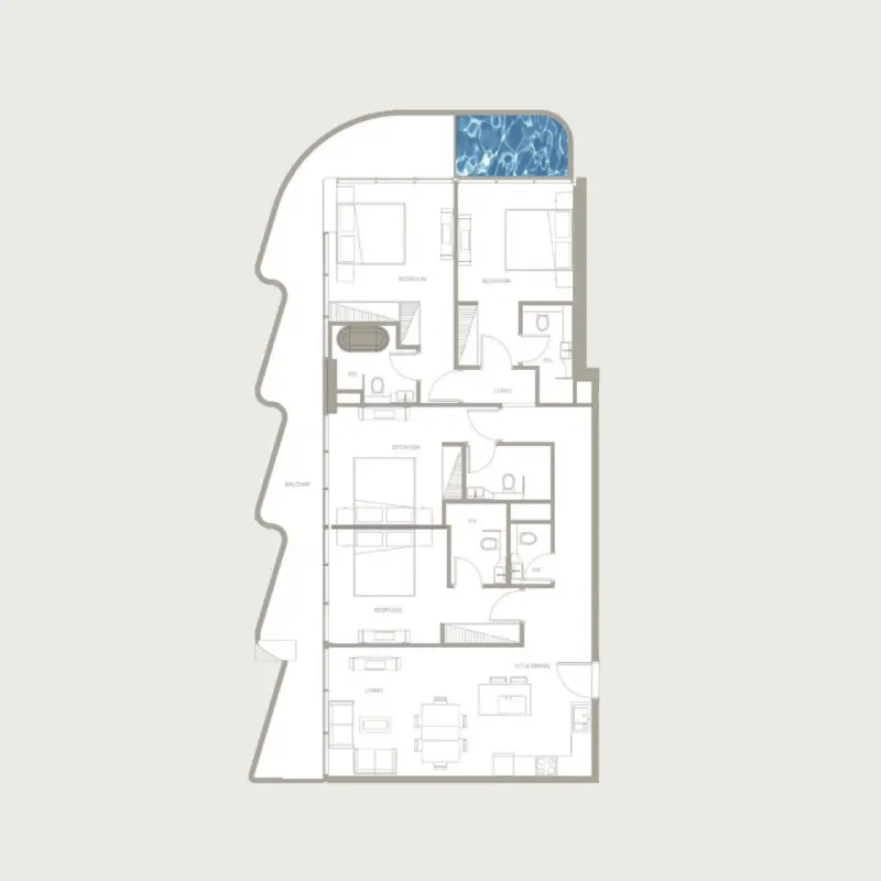 4 bedroom floor plan