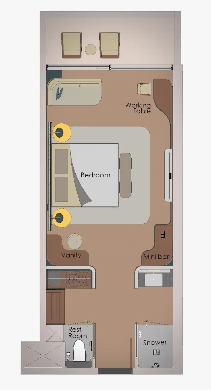 Studio apartments - Hotel London floor plan
