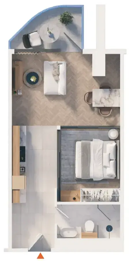 Studio apartments - The Orchard Place floor plan