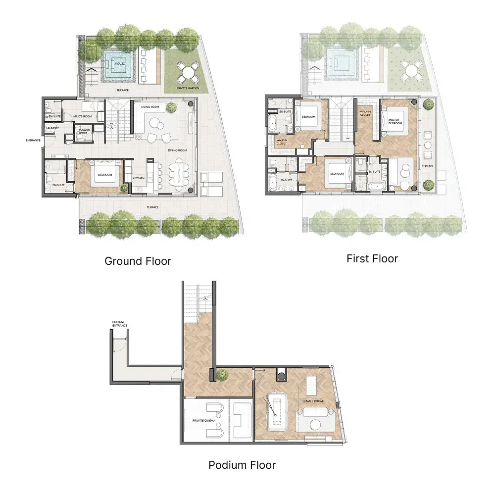 4 Bedrooms apartments - Residences Du Port Autograph Collection floor plan