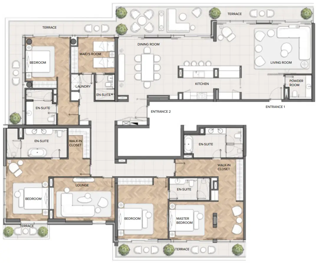4 Bedrooms penthouse - Residences Du Port Autograph Collection floor plan