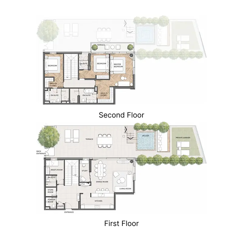 3 bedroom + pool Duplex -  Residences Du Port Autograph Collection floor plan