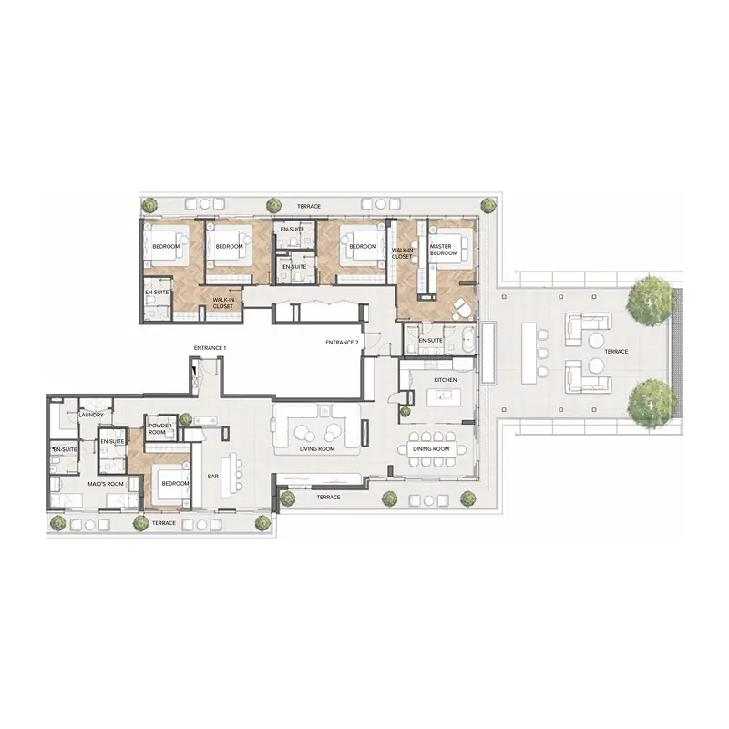 5 bedroom Penthouse -  Residences Du Port Autograph Collection floor plan