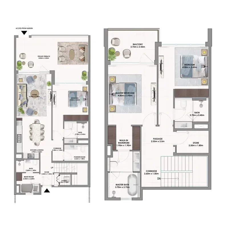 3 Bedrooms townhouse - Golf Acres floor plan