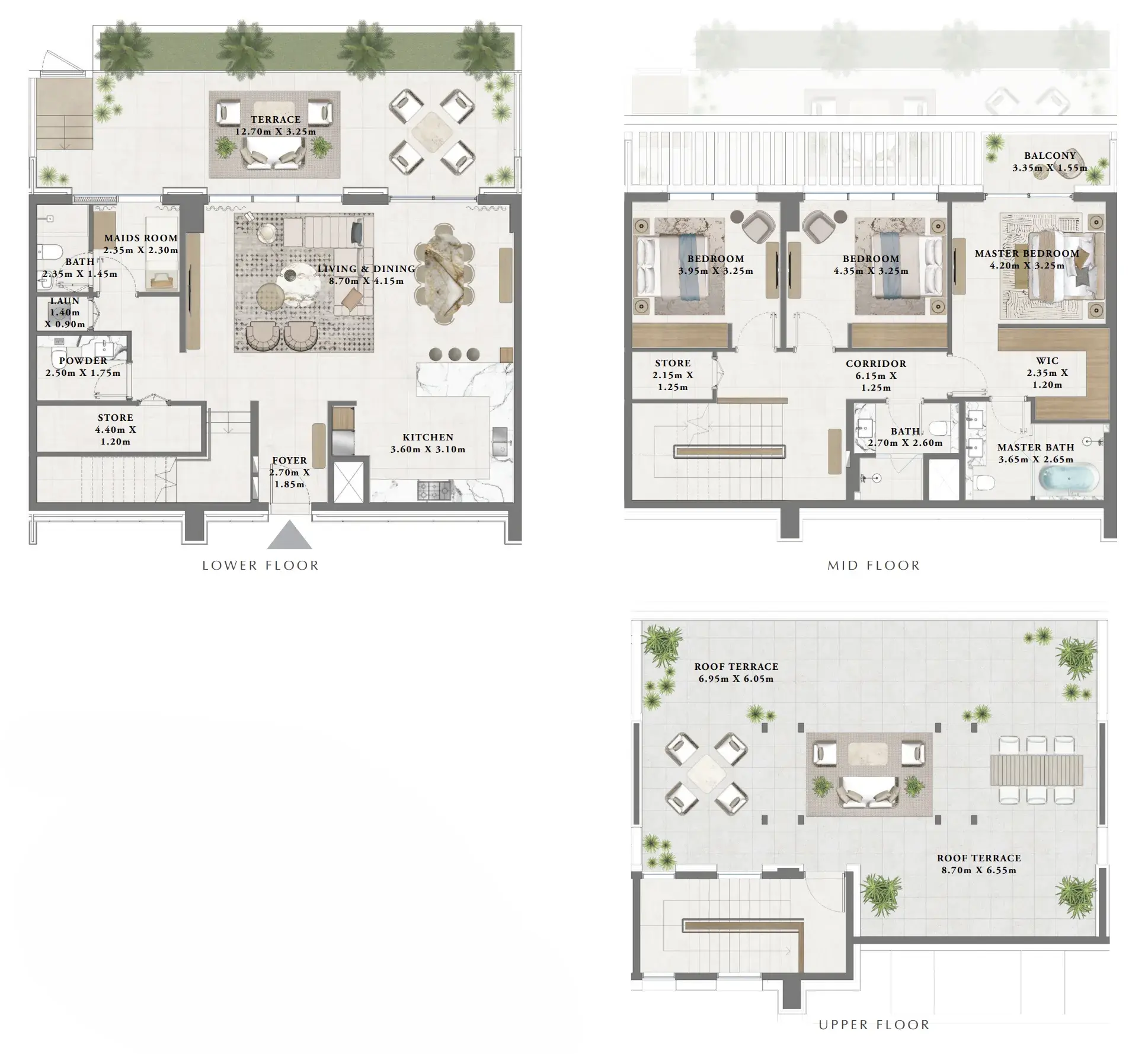 3 Bedrooms townhouse - Altan floor plan
