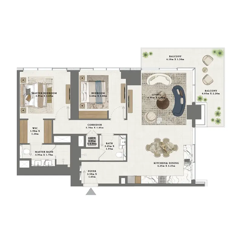 2 bedroom Apartments -  Altan floor plan