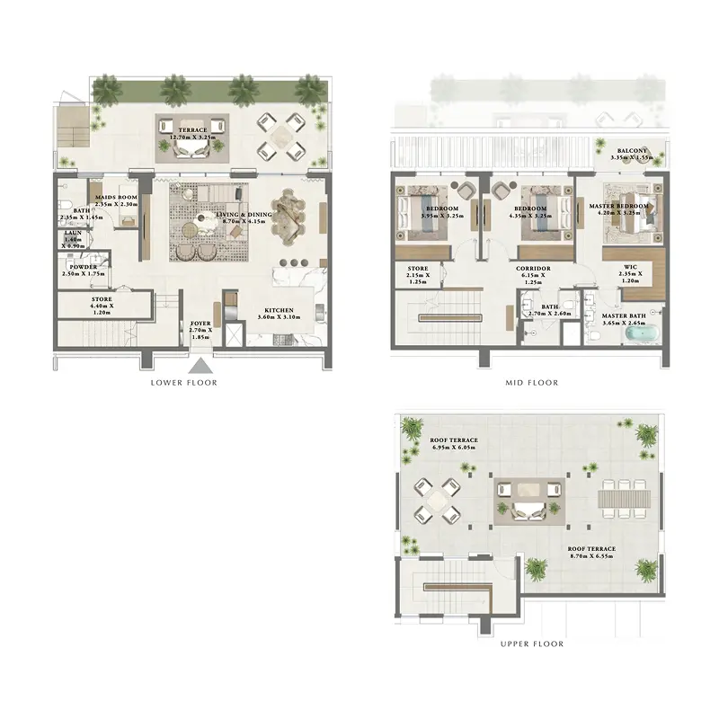 3 bedroom Townhouse -  Altan floor plan
