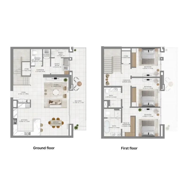 3 bedroom floor plan