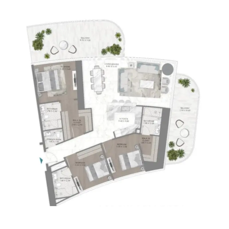 3 bedroom floor plan