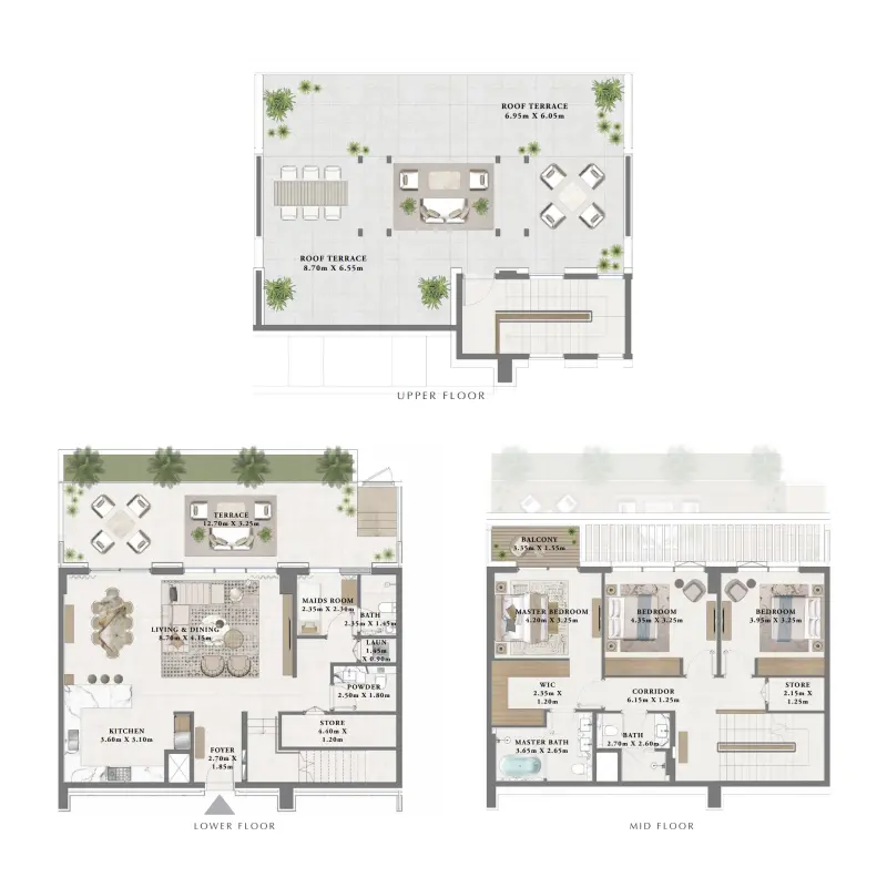 3 bedroom Townhouse -  Albero floor plan