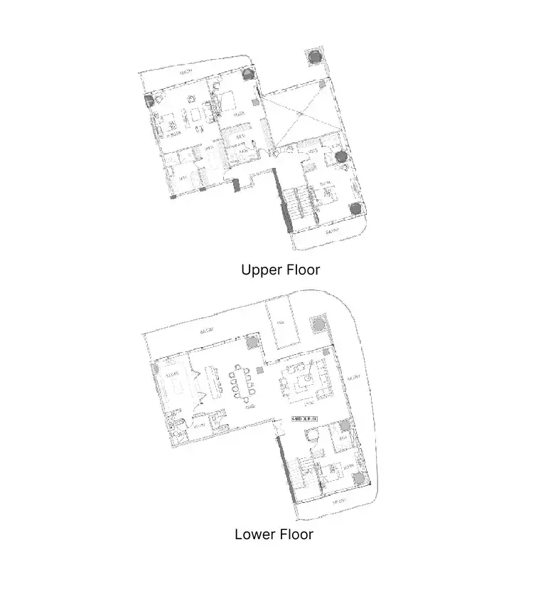4 Bedrooms duplex - Damac Bay 2 floor plan