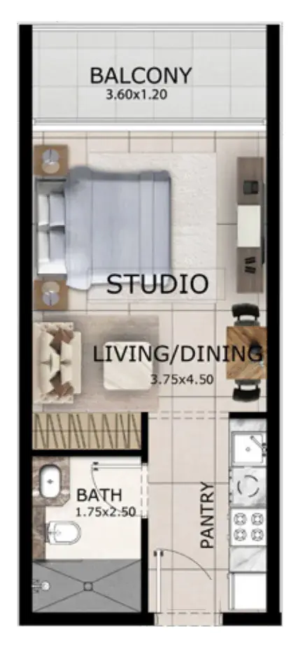 Studio apartments - Mayfair Gardens floor plan