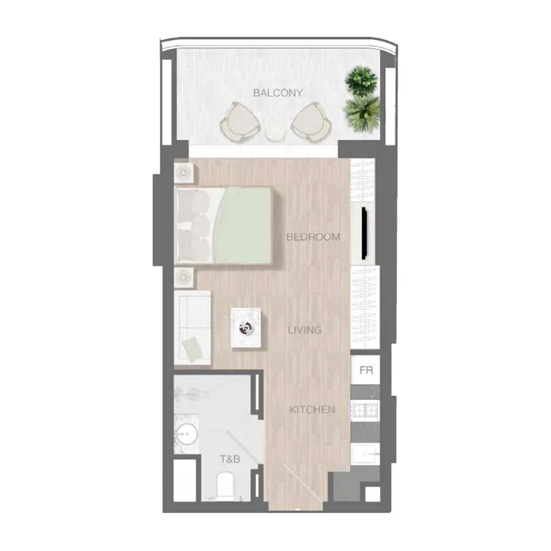 Studio Apartments -  ALTA V1EW floor plan