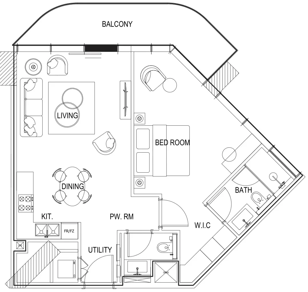 1 Bedroom apartments - Parkway by Prestige One floor plan