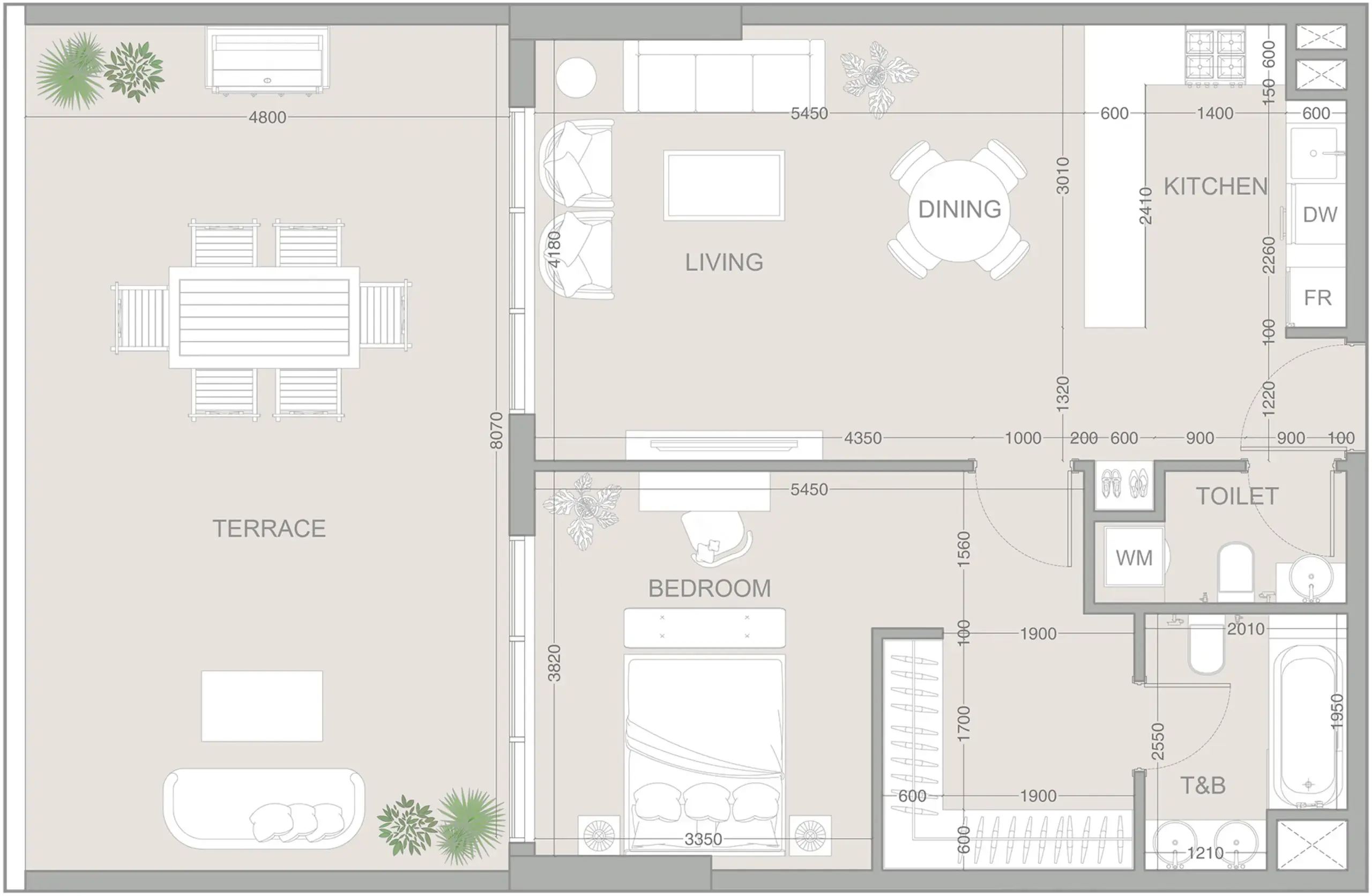 1 Bedroom apartments - V1STARA House floor plan