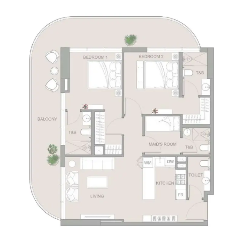 2,5 bedroom Apartments -  V1STARA House floor plan
