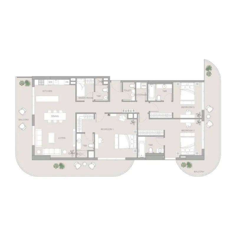 3,5 bedroom Apartments -  V1STARA House floor plan