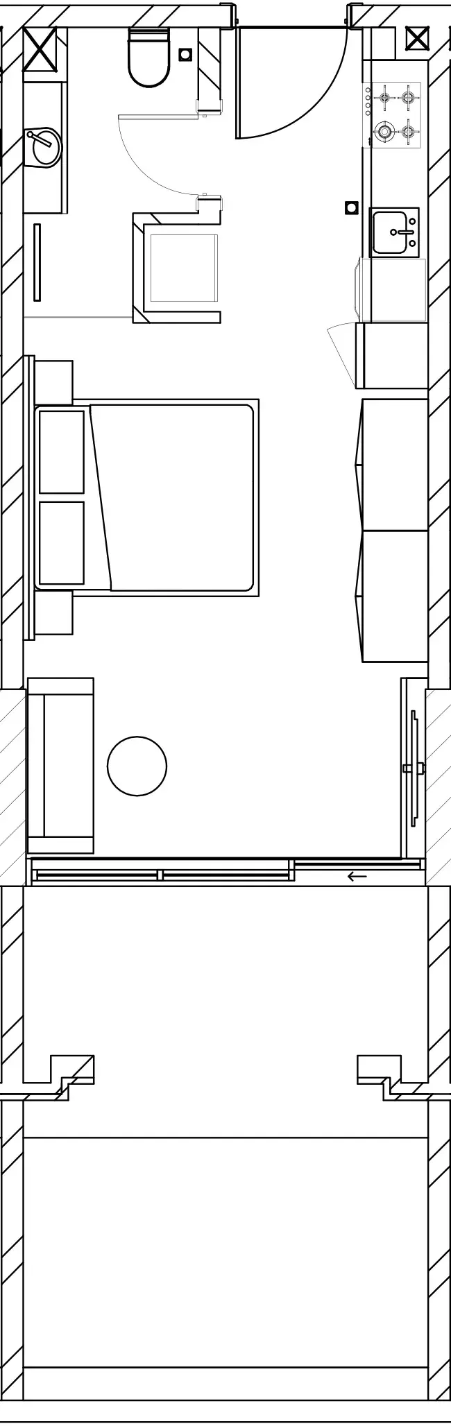 Studio apartments - Berkeley Square floor plan