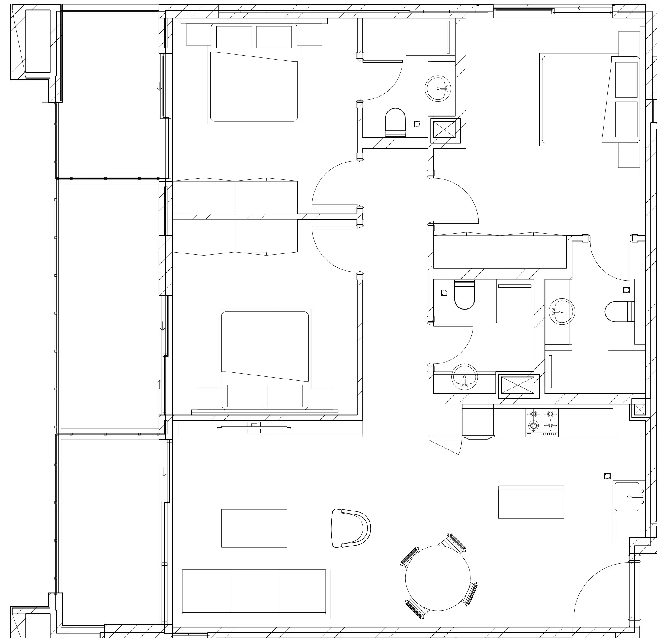 3 Bedrooms apartments - Berkeley Square floor plan