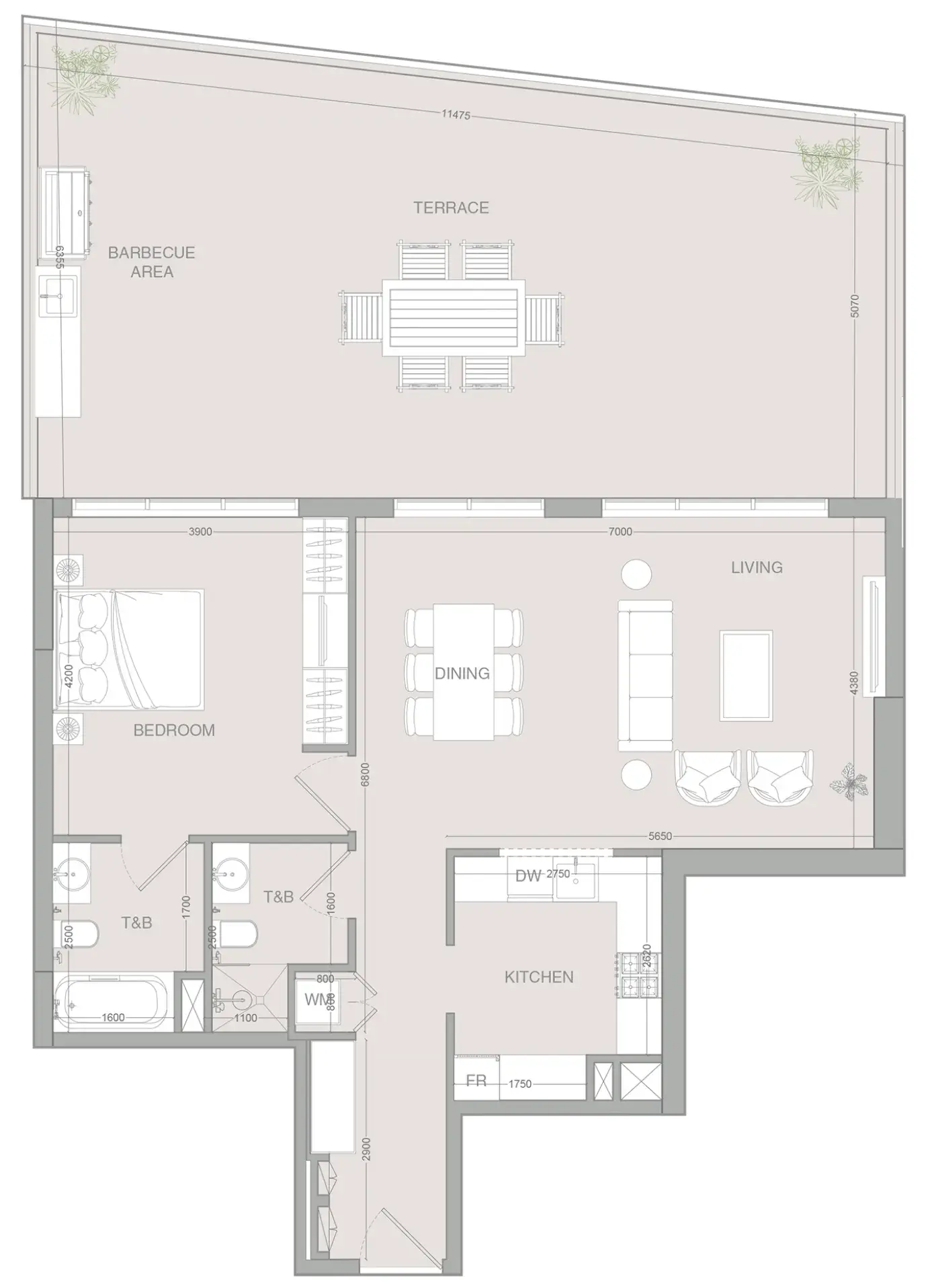1 Bedroom apartments - V1STARA House 2 floor plan