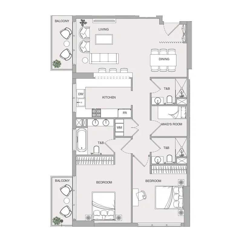 2,5 bedroom Apartments -  V1STARA House 2 floor plan