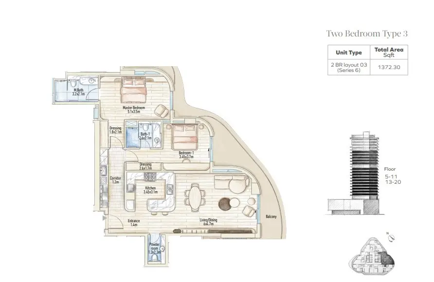 Type 3 floor plan