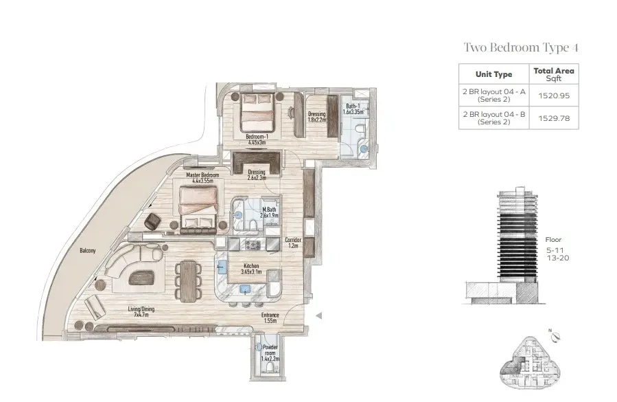 Type 4-A floor plan