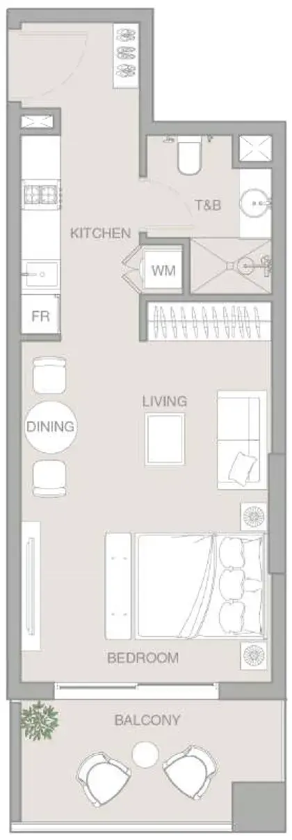 Studio apartments - ESSENL1FE Residence floor plan