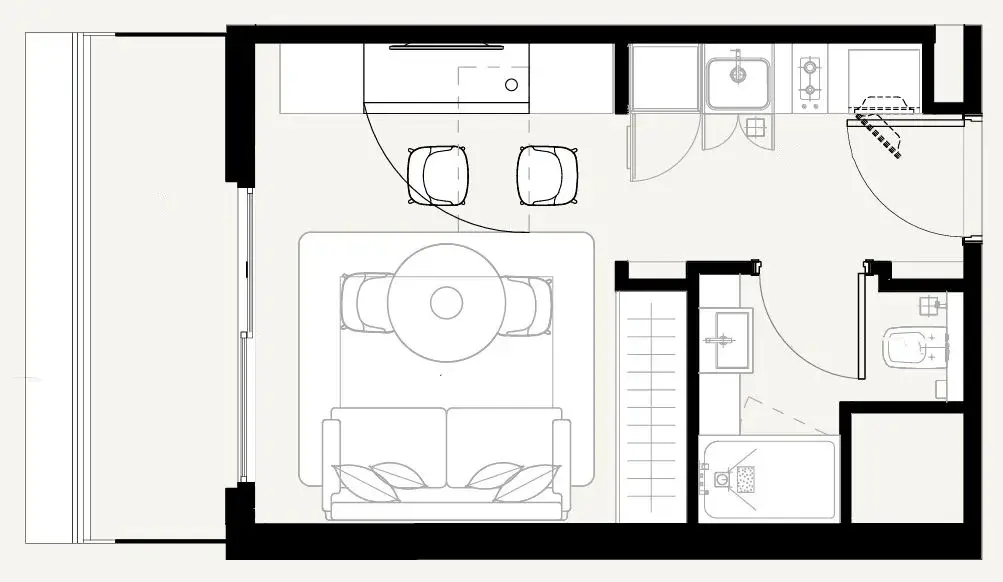 Studio apartments - Azizi Sakandar floor plan