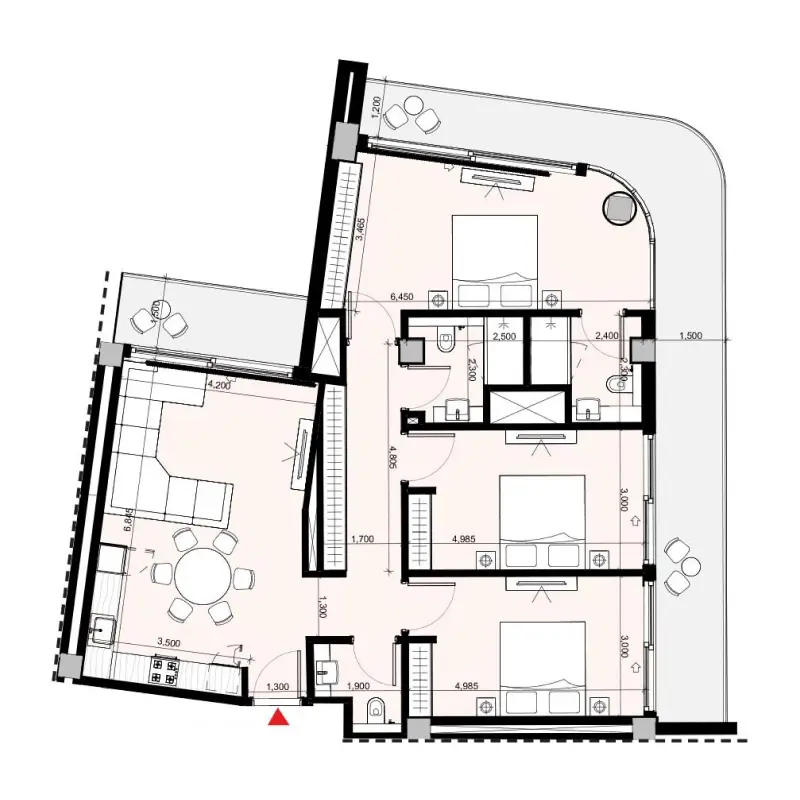 3 bedroom floor plan