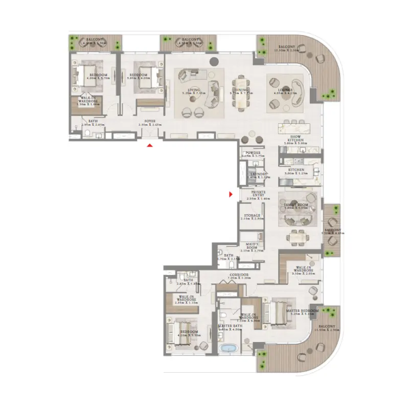 4 bedroom floor plan