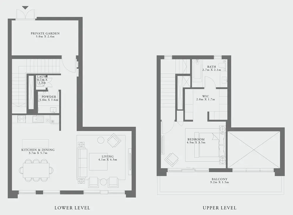 1 Bedroom duplex - Lime Gardens floor plan