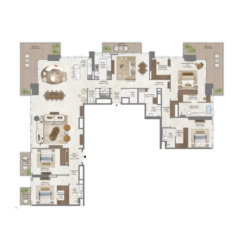 4 bedroom floor plan