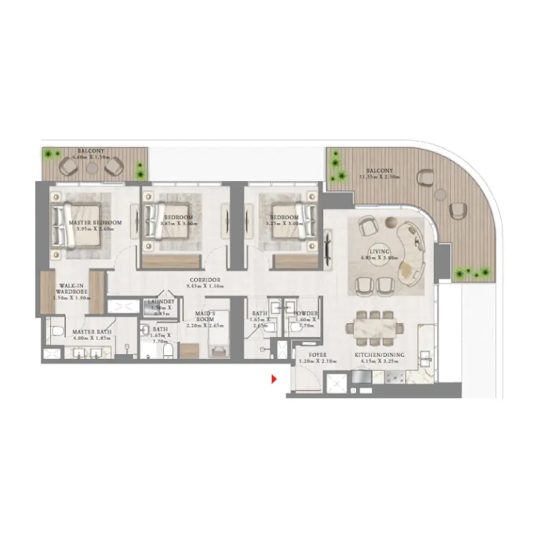 4 bedroom floor plan