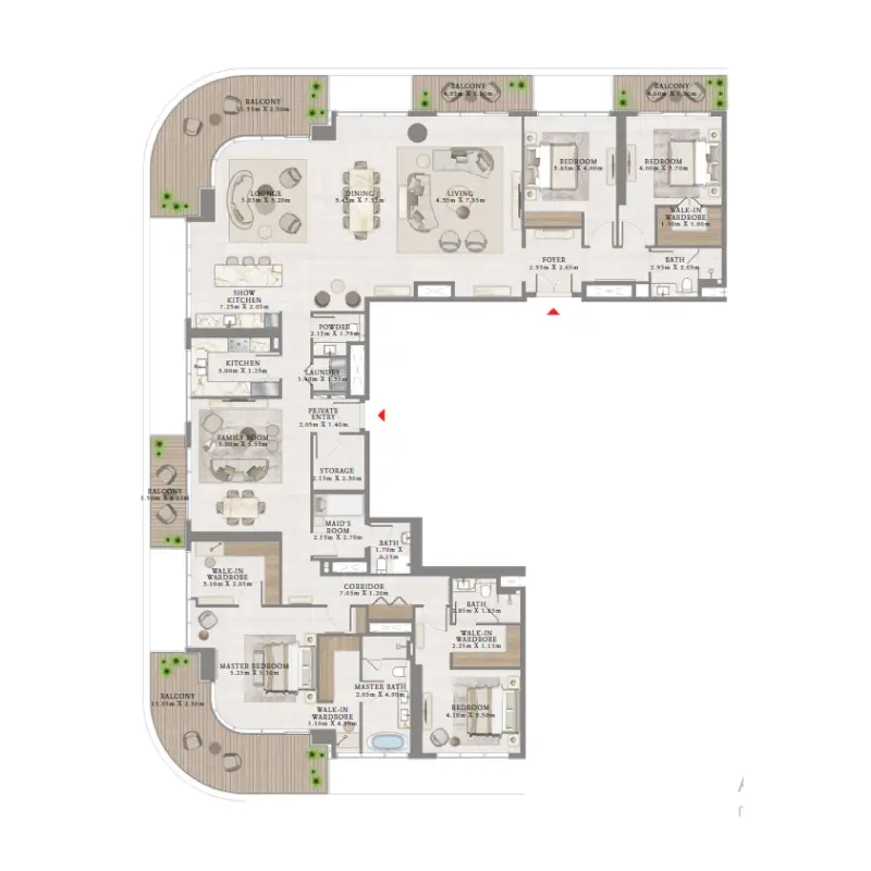 4 bedroom floor plan