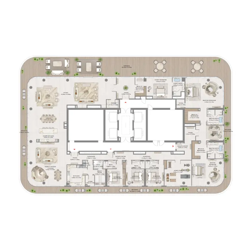 6 bedroom floor plan