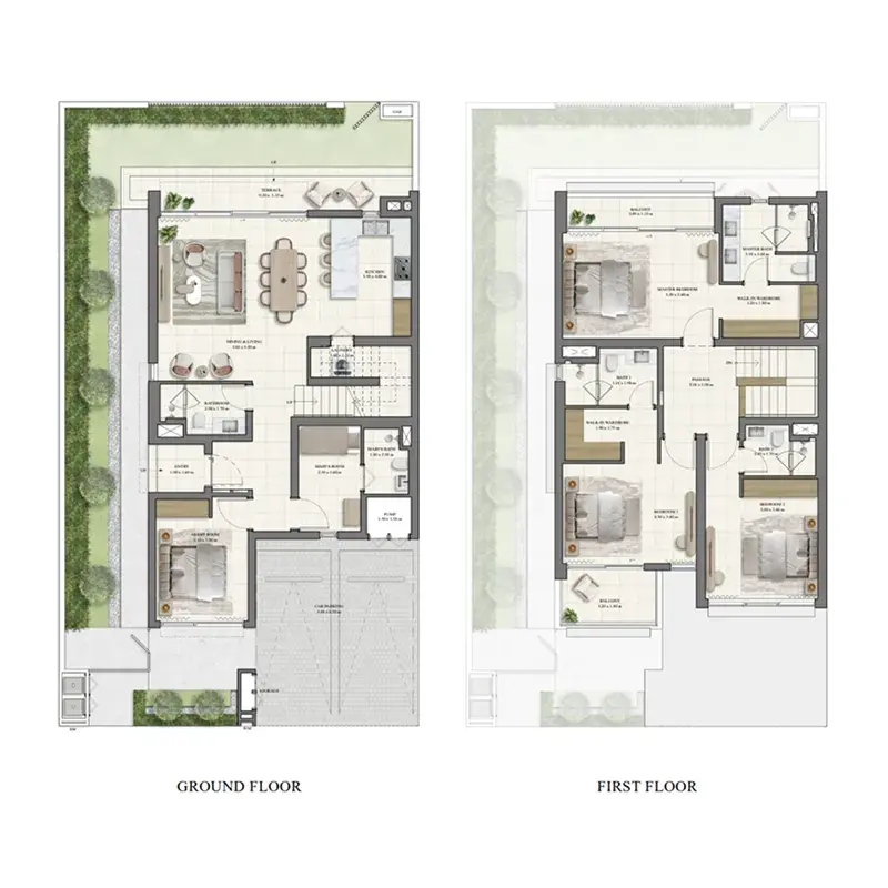 4 Bedrooms townhouse - Vindera at The Valley floor plan