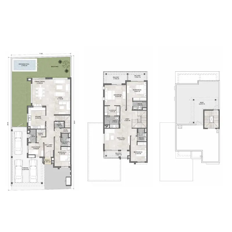 4 bedroom Townhouse -  Hayat 4 and 5 floor plan