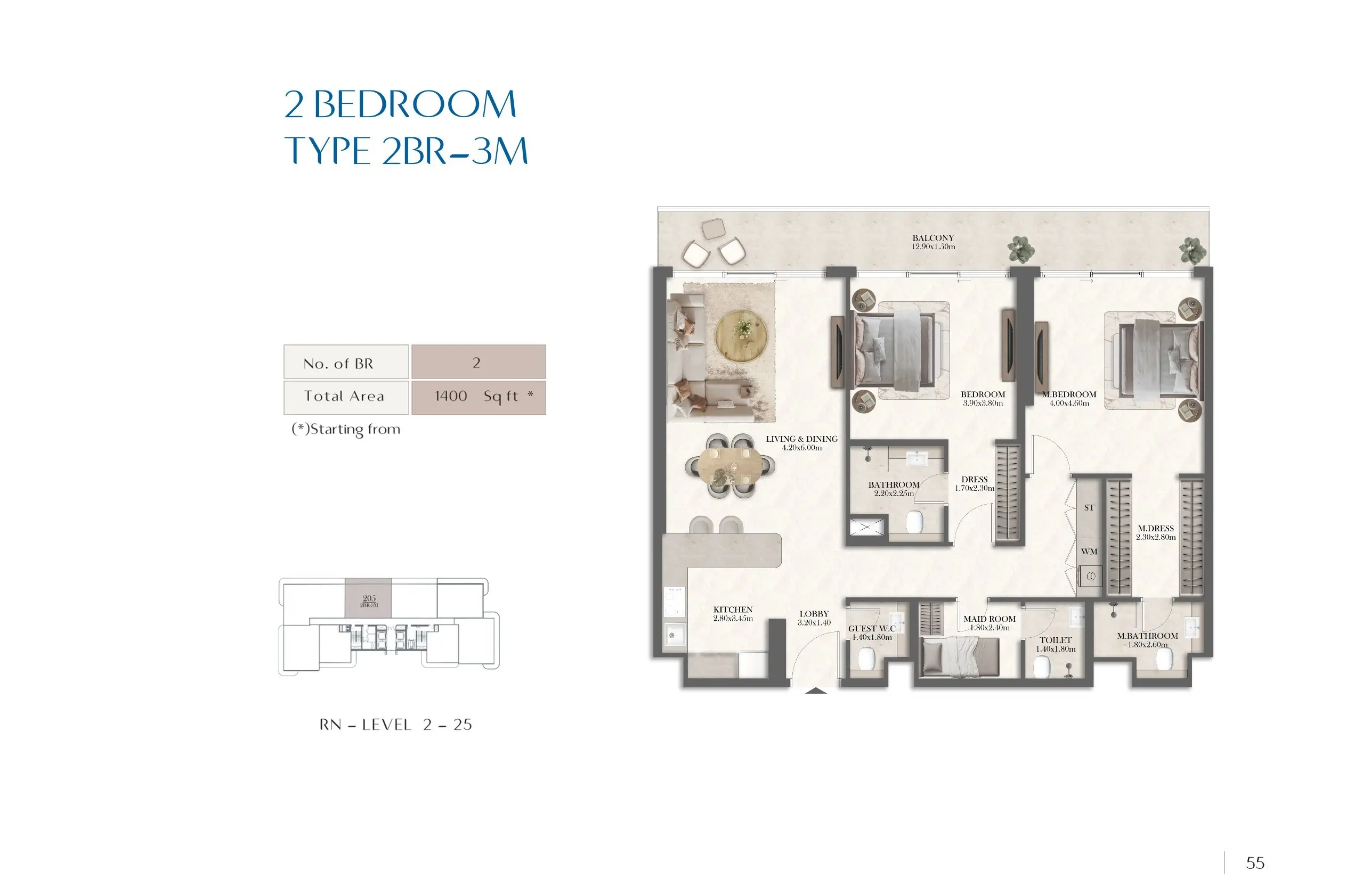 Type 3M floor plan